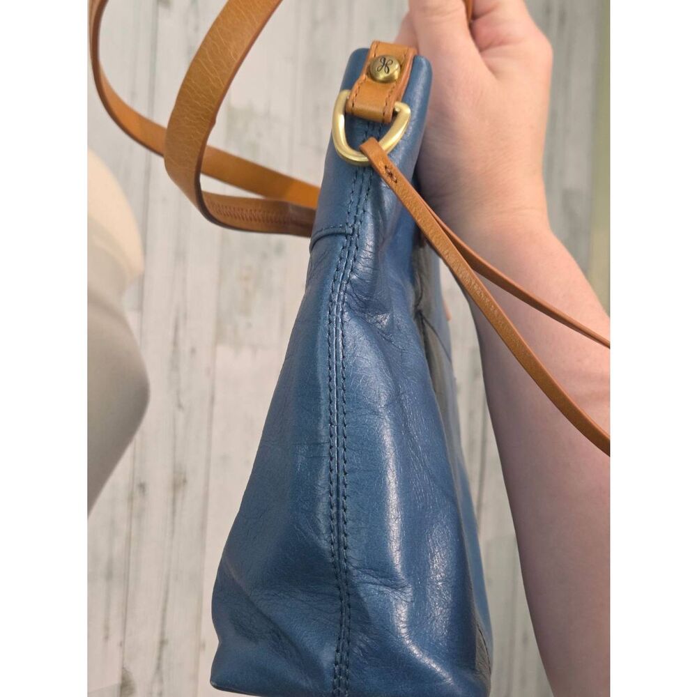 Hobo Cecily Mini Tote Leather Shoulder Bag Purse Teal Blue - Picture 6 of 9